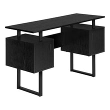 Load image into Gallery viewer, 47" Black Contemporary Computer Desk with Storage Cabinets