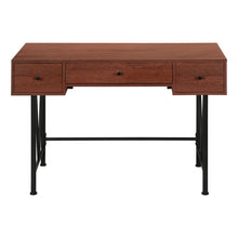 Load image into Gallery viewer, 47" Cherry Wood Industrial-Style Contemporary Computer Desk with Storage