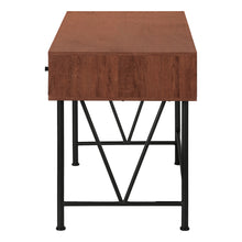 Load image into Gallery viewer, 47" Cherry Wood Industrial-Style Contemporary Computer Desk with Storage