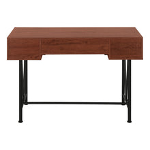 Load image into Gallery viewer, 47&quot; Cherry Wood Industrial-Style Contemporary Computer Desk with Storage
