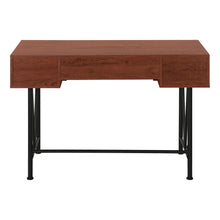 Load image into Gallery viewer, 47" Cherry Wood Industrial-Style Contemporary Computer Desk with Storage