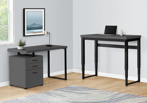 47" Adjustable Height Grey Home Office Desk