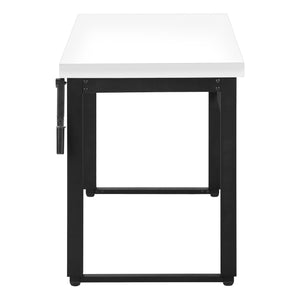 47" Adjustable Height White Home Office Desk