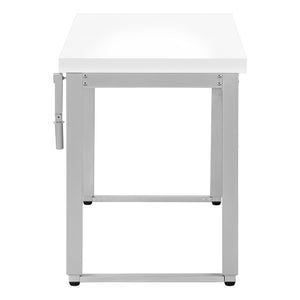 47" Adjustable Height White Home Office Desk