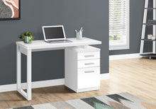 Load image into Gallery viewer, White Floating 47" Computer Desk with Storage