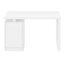 Load image into Gallery viewer, White Floating 47" Computer Desk with Storage