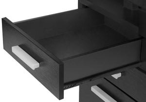 Black Floating 47" Computer Desk with Storage