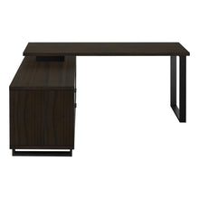 Load image into Gallery viewer, Espresso and Black 72" Executive L-Shaped Desk