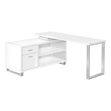 Load image into Gallery viewer, White 72&quot; Executive L-Shaped Desk
