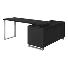 Load image into Gallery viewer, Black and Silver 72" Executive L-Shaped Desk