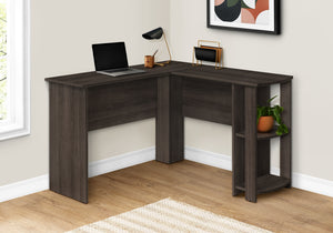 47" L-Shaped Computer Desk with Storage in Oak