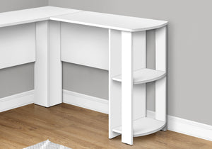 47" L-Shaped Computer Desk with Storage in White
