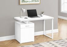 Load image into Gallery viewer, White 47" Floating Desktop Workstation with Storage