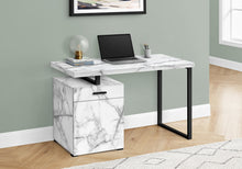 Load image into Gallery viewer, Marbled 47" Floating Desktop Workstation with Storage