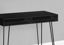 Load image into Gallery viewer, Black 40" Mid-Century Modern Computer Workstation with Storage