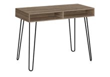 Load image into Gallery viewer, Dark Taupe 40" Mid-Century Modern Computer Workstation with Storage