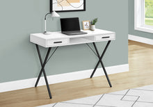 Load image into Gallery viewer, 42" White Trestle Workstation with Storage