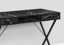 Load image into Gallery viewer, 42" Black Marbled Trestle Workstation with Storage
