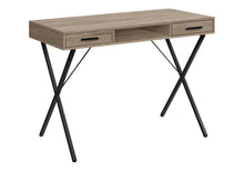 Load image into Gallery viewer, 42" Dark Taupe Trestle Workstation with Storage