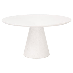 55" Ivory Concrete Circular Meeting Table
