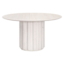 Load image into Gallery viewer, Modern 54" Round Reclaimed Pine Meeting Table in Whitewash Finish