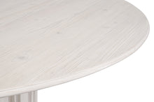 Load image into Gallery viewer, Modern 54" Round Reclaimed Pine Meeting Table in Whitewash Finish