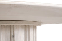Load image into Gallery viewer, Modern 54" Round Reclaimed Pine Meeting Table in Whitewash Finish