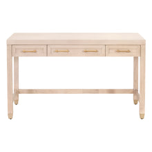 Load image into Gallery viewer, Light Honey Oak & Brushed Brass 54" Office Desk