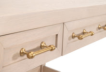 Load image into Gallery viewer, Light Honey Oak & Brushed Brass 54" Office Desk