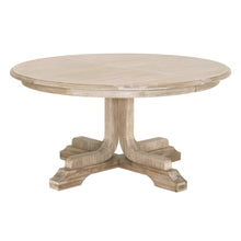 Load image into Gallery viewer, 60" - 77" Round Natural Gray Acacia Extension Meeting Table