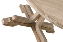 Load image into Gallery viewer, 60" - 77" Round Natural Gray Acacia Extension Meeting Table