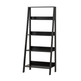 55" Ladder Bookcase in Black