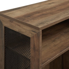 Load image into Gallery viewer, 52&quot; Historially Inspired Bookcase/Credenza with Mesh Sides in Rustic Oak
