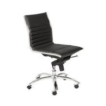 Load image into Gallery viewer, Classic Armless Black Swivel Office Chair