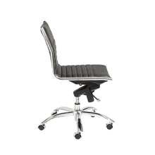 Load image into Gallery viewer, Classic Armless Black Swivel Office Chair