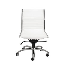 Load image into Gallery viewer, Classic Armless White Swivel Office Chair