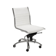 Load image into Gallery viewer, Classic Armless White Swivel Office Chair