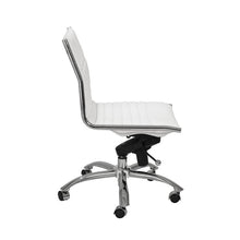 Load image into Gallery viewer, Classic Armless White Swivel Office Chair