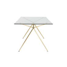 Load image into Gallery viewer, 66" Premium Glass Executive Desk with Matte Brushed Gold Frame
