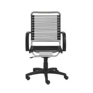 Comfortable Rolling Office Chair w/ Bungee Back and Aluminum Accent