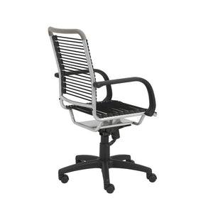 Comfortable Rolling Office Chair w/ Bungee Back and Aluminum Accent