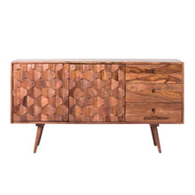 Load image into Gallery viewer, 55" Unique Patterned Sheesham Wood Credenza
