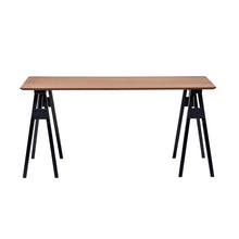 Load image into Gallery viewer, 63&quot; Computer Desk with Solid Wood Sawhorse-Style Legs
