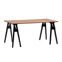 Load image into Gallery viewer, 63" Computer Desk with Solid Wood Sawhorse-Style Legs