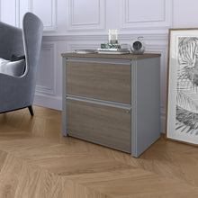 Load image into Gallery viewer, Bark Gray & Slate 31" File Cabinet