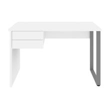 Load image into Gallery viewer, Petite 47" Office Desk in White with U-Shaped Metal Leg