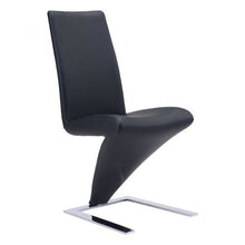 Load image into Gallery viewer, Modern Z-Style Guest or Conference Chair in Black Leatherette (Set of 2)