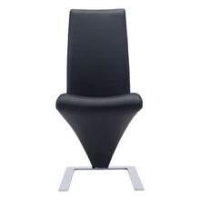 Load image into Gallery viewer, Modern Z-Style Guest or Conference Chair in Black Leatherette (Set of 2)