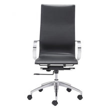 Load image into Gallery viewer, Black High-Back Leatherette Rolling Office Chair