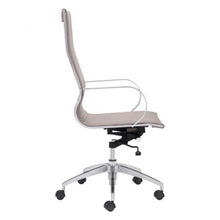 Load image into Gallery viewer, Taupe High-Back Leatherette Rolling Office Chair